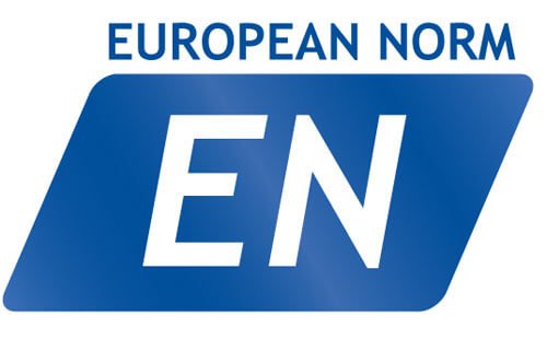 Zelfbalancerende pallethaken 12 European Norm EN Logo